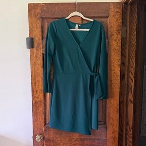 Allison Joy Deep Green Long Sleeve Dress